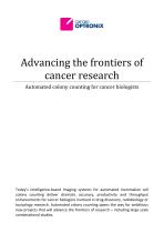 Advancing the frontiers of  cancer research