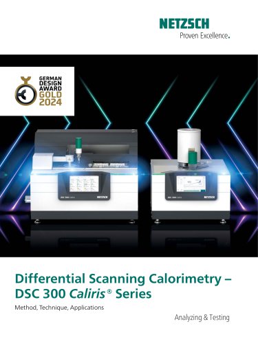 Differential Scanning Calorimetry &ndash; DSC 300 Caliris&reg; Series