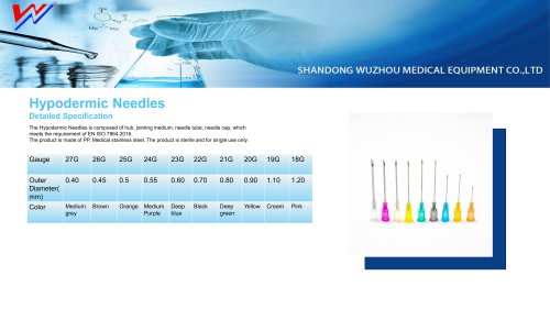 Sterile needle 18G