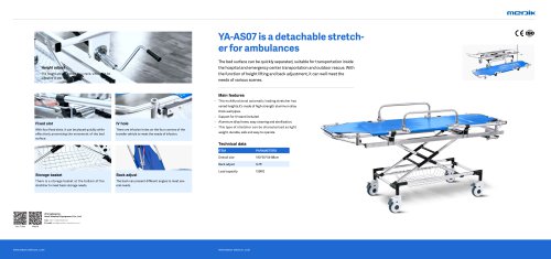 YA-AS07 Collapsible Ambulance Stretcher