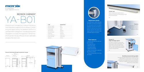 YA-B01 Medical Bedside Table