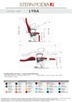 Lyra podiatry chair - technical sheet