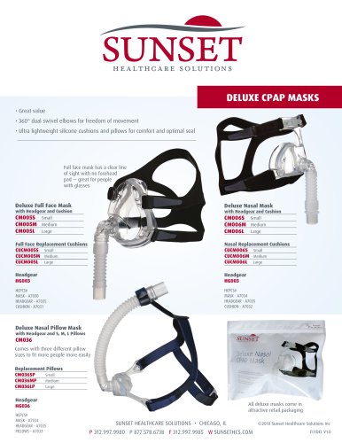 DELUXE CPAP MASKS