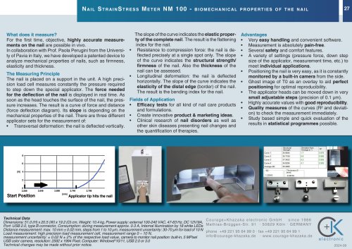 Nail StrainStress Meter NM 100