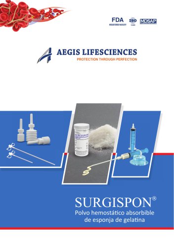 SURGISPON® - Polvo hemostático absorbible de esponja de gelatina 