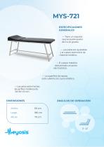 Siyah süngerli metal ayaklı muayene masası – Meyosis Mesa de exploración plegable-2