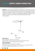 COMPACT LAMINATE OVERBED TABLE