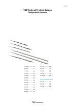 T&D Optional Products Catalog Temperature Sensors