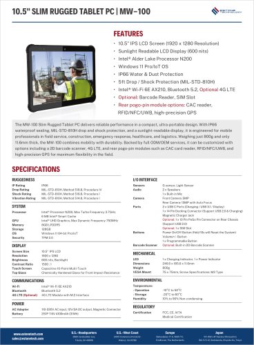 MW-100M Datasheet