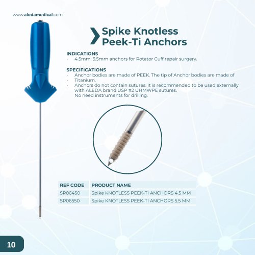 Spike Knotless Peek-Ti Anchors catalog