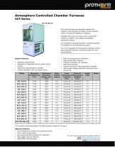 Atmosphere Controlled Chamber Furnaces ACF Series