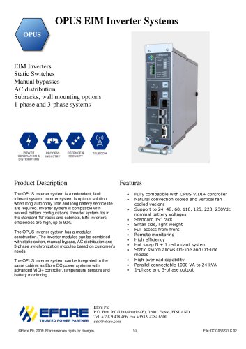 OPUS EIM Inverter Systems