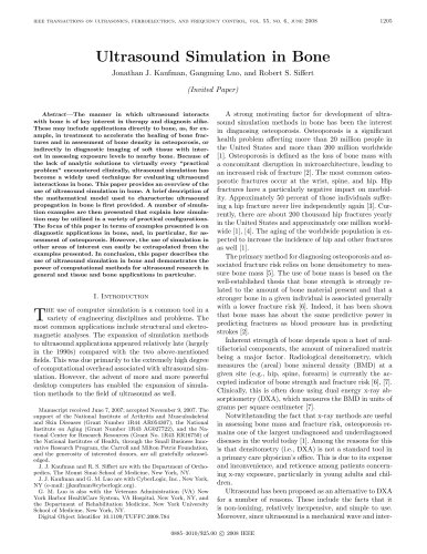 Ultrasound Simulation in Bone