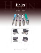 HAHN™  TAPERED IMPLANT SYSTEM: Product Catalog