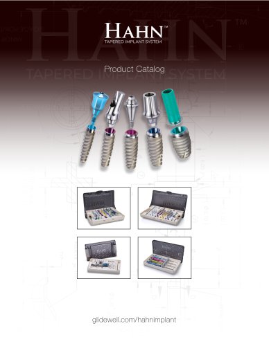 HAHN™  TAPERED IMPLANT SYSTEM: Product Catalog