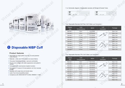 Vista Blood pressure cuff V10