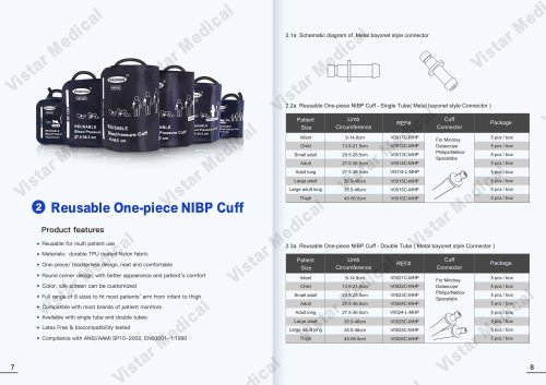 Vista Reusable NIBP cuff