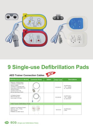 Disposable AED Pads DE0010P,160100 series