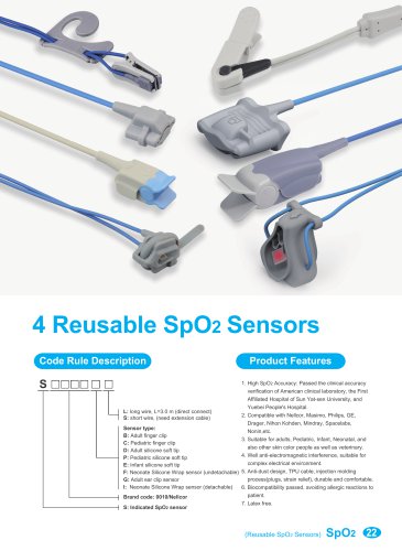  Reusable SpO2 Sensors S0108 series,8000AA,934-10DN,S0005-S series,S0003 series