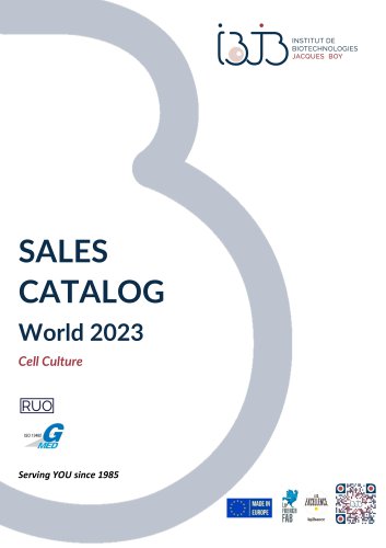 Sales catalog IBJB 2023 World - Cell Culture