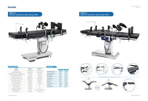 Catalog Electro-Hydraulic Operating Table TDY-Y-1