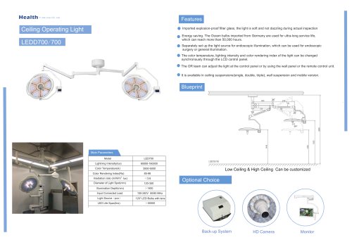 Catalog-LEDD700/700-Ceiling Operating Light