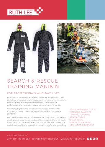 SEARCH & RESCUE TRAINING MANIKINS