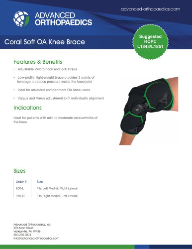 Coral Soft OA Knee Brace