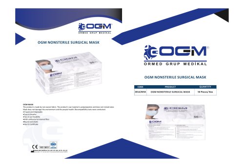 OGM NONSTERILE SURGICAL MASK