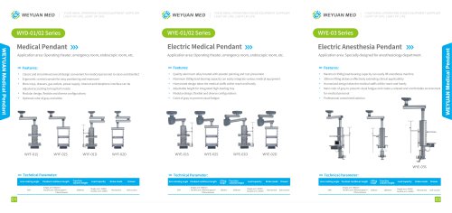 Weyuan Ceilig Medical Pendent Brochure