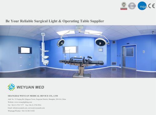 Weyuan Electro-hydraulic Imaging Operating Table Carbon Fabir