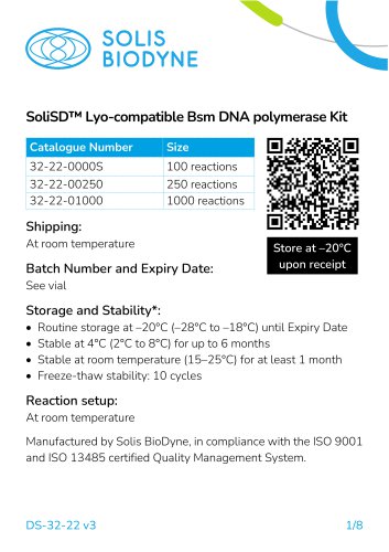 SoliSD™ Lyo-compatible Bsm DNA polymerase Kit