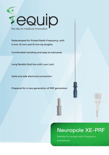 XE‑PRF Pulsed Radiofrequency Needles