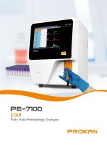 PE-7100 5-part, 5-diff full automatic hematology, flow cytometry, laser scatter