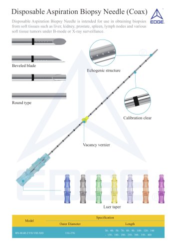 Disposable aspiration biopsy needle(Coax)