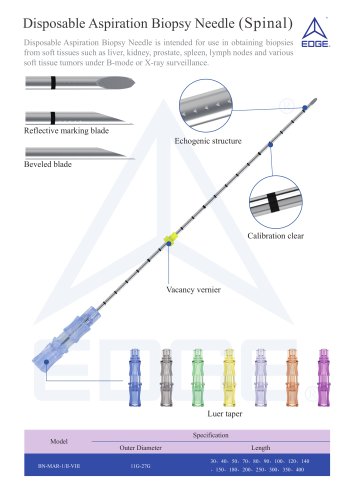 Disposable aspiration biopsy needle(spinal)