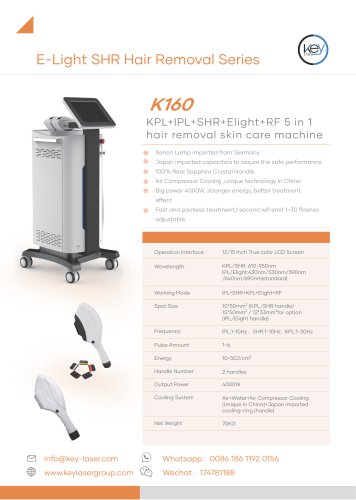 KPL+IPL+SHR+Elight+RF 5 in 1  hair removal skin care machine-K160