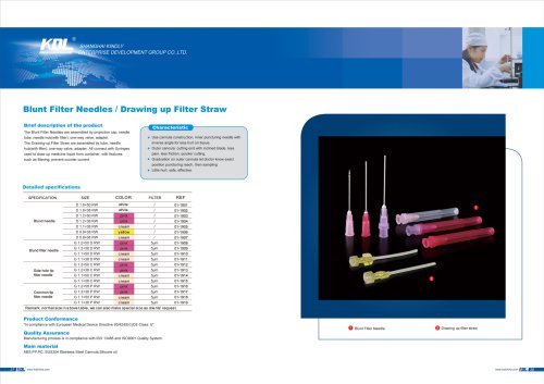 Blunt Filter Needles  Drawing up Filter Straw DSN-05