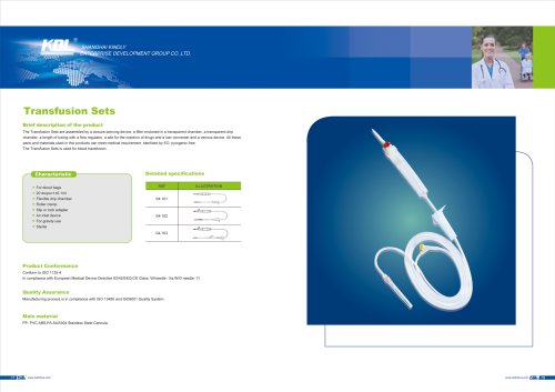 Transfusion Sets brief description