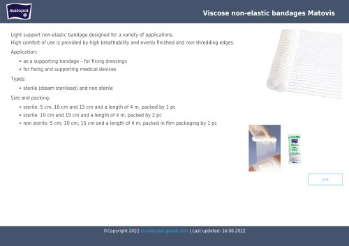 Viscose non-elastic bandages Matovis