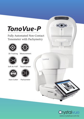 Crystalvue TonoVue-P Automated Tonometer with Pachymetry