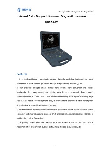 Animal Color Ultrasound Machine SONA L3V