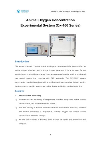 Animal Oxygen Concentration Experimental System (Ox-100 Series)