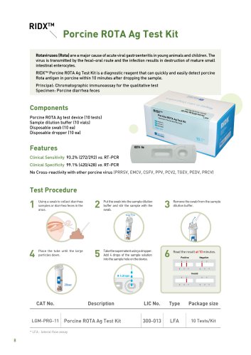 RIDX Porcine ROTA Ag Rapid Test Kit (LGM-PRG-11)