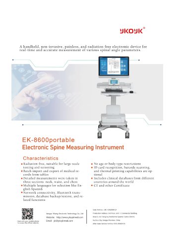 Yikang Medical Spine Measurement Instrument EK-8600