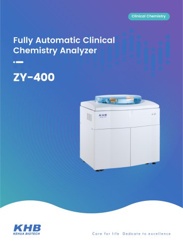 KHB ZY-400 Fully Automatic Clinical Chemistry Analyzer Brochure