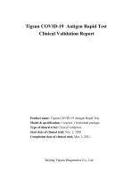 TigsunCOVID-19AntigenRapidTest ClinicalValidationReport