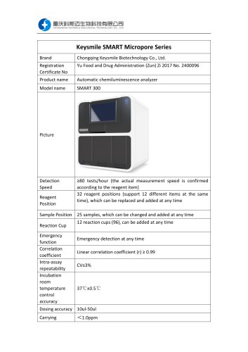 Smart 300 Micropore CLIA Analyzer