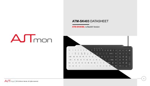 ATM-SK403 Medical Keyboard Datasheet