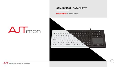 ATM-SK406T Health Backlit keyboard with TouchPad